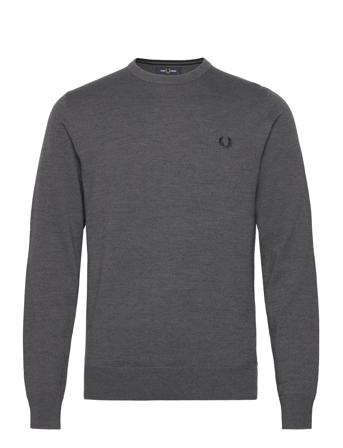 Classic C/N Jumper Tops Knitwear Round Necks Grey Fred Perry