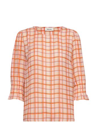 Bolette Print Top Orange Modström