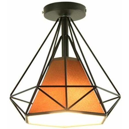 Retro Industriell Taklampa Diamantburformad Metalljärn Chandelier Hänglampa Armatur för Vardagsrum Hall Sovrum