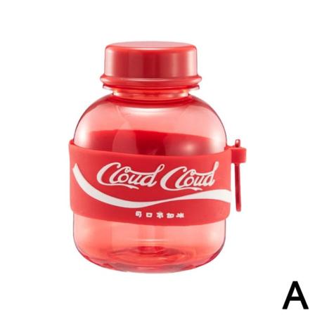 Bärbar mini-plastvattenkopp förseglad Creative Portable Cute St red 330ML