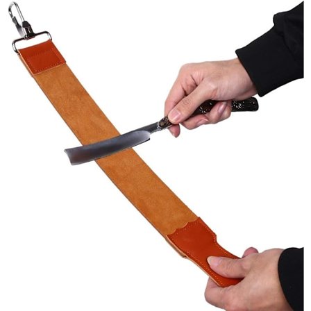 Ægte læder strop strop barber lige barberkniv fold barber læder