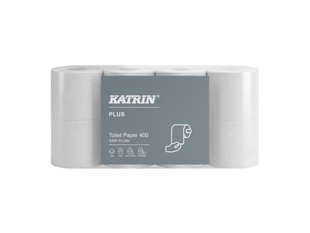 KATRIN Toalettpapper Plus 400 EasyFlush 2-lagers vit 40/fp - Lyreco - Städ och hygien - Toalettpapper och torkpapper - Toalettpapper - rulle