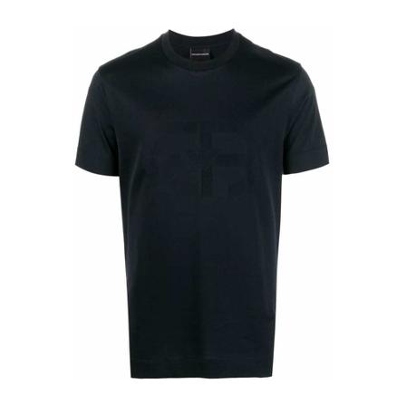 Emporio Armani T-Shirts , Blauw , Heren , Maat: M