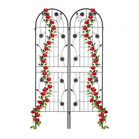 Spaljé 180 cm set om 2 svarta
