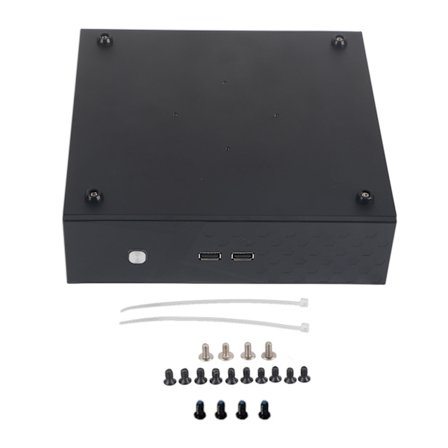 Kompakt Sort Mini HTPC-kabinett Utmerket Varmeavledning Hjemmekino-PC