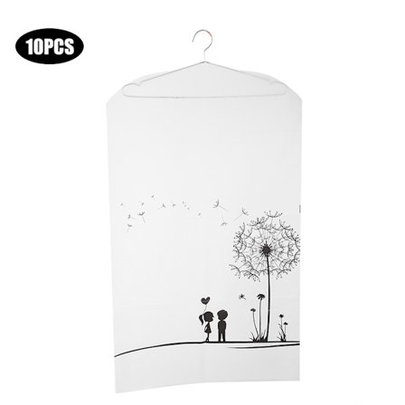 10 stk Hengegarderobe Vanntette Klesoppbevaringsposer Dress-Suit Støvdeksel 60x100cm