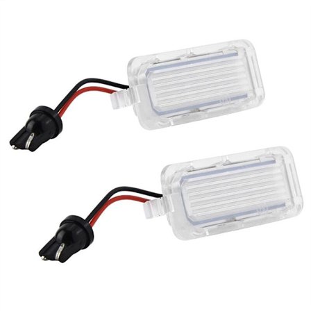 2 st ABS-bilnummerplåts LED-lampor för Ford Focus MK2 Hatchback Facelift 2008-2010