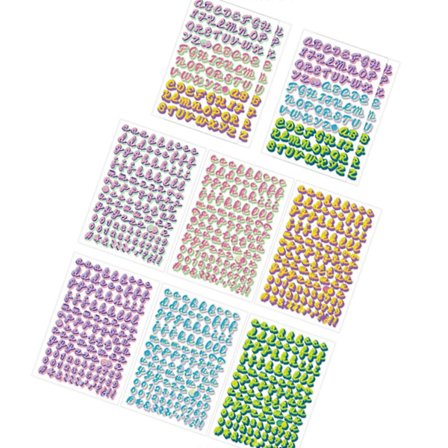 Fargerike Bokstav- og Tallklistremerker Vanntett PVC Scrapbooking-klistremerke Kompatibel med Journalføring Notatbok Planlegger Telefondeksel Dekor 