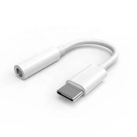 USB-C til 3,5 mm adapter - Passer til alle Samsung-modeller (S20, S21, S22, S23) HVID