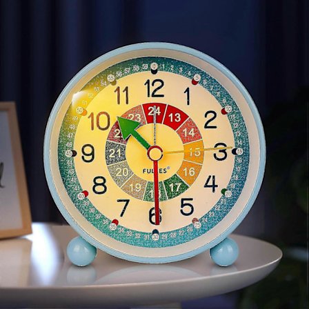 Pædagogisk Dag/Nat Børnevækkeur, Børnevækkeur med Natlys, Lydmaskine, Tid til at Vågne Op, Småbørns Vækkeur, Børn Lærings Vækkeur