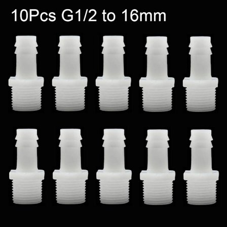 1/10 stk Slangekobling Rørkobling 10 STK G1/2 TIL 16MM 10 STK
