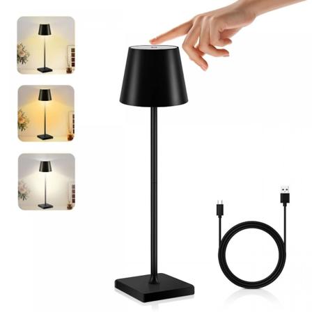 LED-bordlampe trådløs berøringskontroll dimbar batteribordlampe 3000K-6000K vanntett IP54 innendørs og utendørs bordlampe -GSLA [LGL]