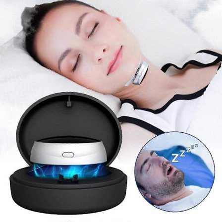 Smart Throat Massage Anti Snoring Device, Anti Snoring Solutions, Electric Snore Stopper Device with Smart Throat Pulse Massage