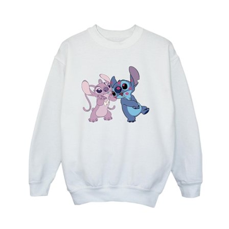 Disney Boys Lilo & Stitch Kisses Sweatshirt 3-4 år Vit