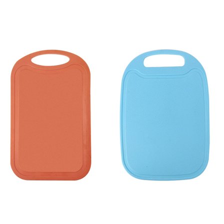 Lille skærebræt skridsikkert greb plastik skærebræt til skæring af grøntsager, kød og frugt Multifunktionelt skærebræt 2 stykker