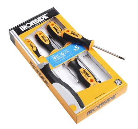 Ironside 120501 Skrutrekkersett 5 deler, Håndverktøy