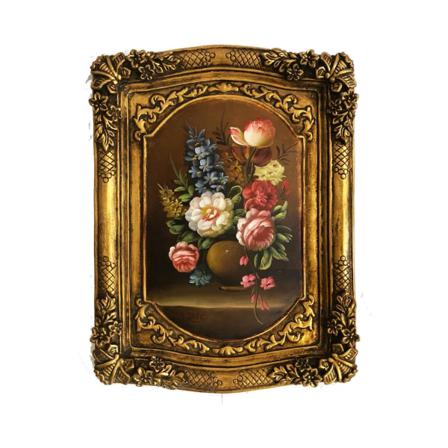 Blommor, Oljemålning Med Ram, Innermått 20x25 Cm Multifärg One Size