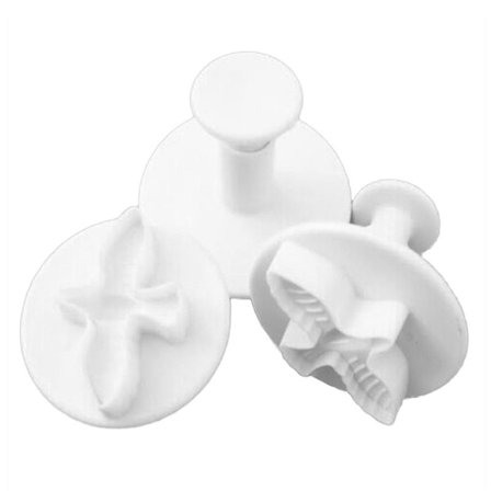 3 stk. Dueformede Cupcake Fondant Kagedekorationsværktøjer Stempel Kageforme Kaesi