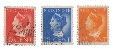 Hollandsk Ostindien 1941 - NVPH 274-276 - Stemplet