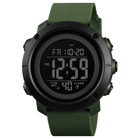 Vandafvisende Sports Digitalur med Baggrundsbelysning til Mænd