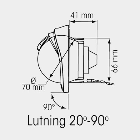 Kompass Plastimo Offshore 75 skott svart vit konisk ros