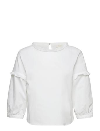 Abby Top Blouses Short-sleeved Hvit BUSNEL*Betinget Tilbud