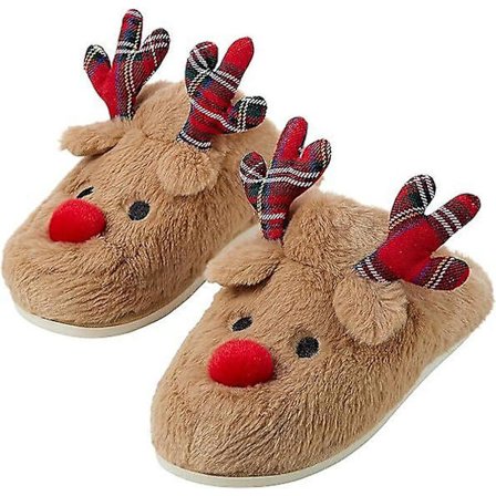 Dame Rensdyr Hjemmesko, Jule Anti-skrid Plyssko