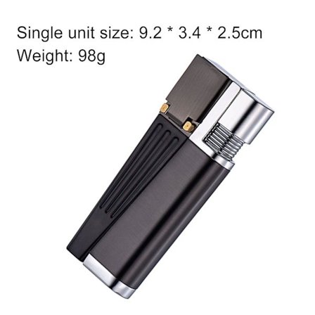 Bærbar metalpibelighter, foldbar åben flamme, lille lighter til kæreste, mand, gave