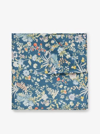 John Henric Men's Blaues Einstecktuch aus Baumwolle Size Onesize