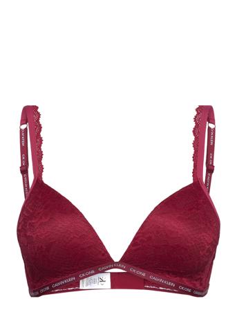 Lght Lined Triangle Lingerie Bras & Tops Soft Bras Triangle Bras Rød Calvin Klein