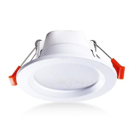 4 kpl LED-upotettuja kattovalaisimia, IP65 vedenkest v , 5W l mmin valkoinen, py re upotettu valokeila, muovi, valkoinen