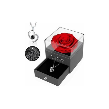 Evig ros gåva till jul, mors dag, årsdag, alla hjärtans dag, bröllop, röd ros