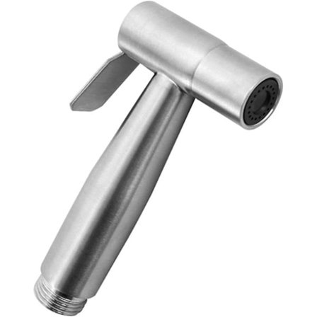 Handhållen bidésduschhuvud i rostfritt stål, bidéduschhuvud, tryckvattenspruta, spolmunstycke för badrum eller toalett