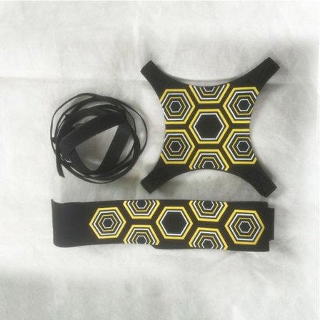 IC Elastik fodboldtræningsbånd gul/sort/hvid