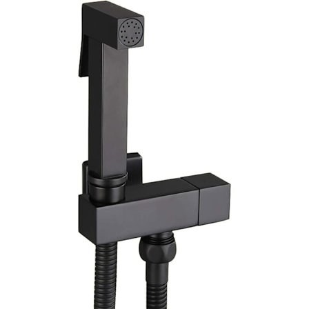 Toalett spray kit, svart mässing handhållen bidéspruta bidéspruta väggmonterad toalett spray komplett kit, personlig hygien, G1/2