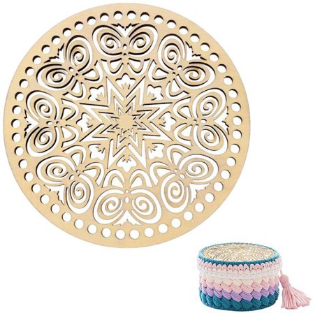 2st/ set Naturlig träkorg botten ihålig virkad korg