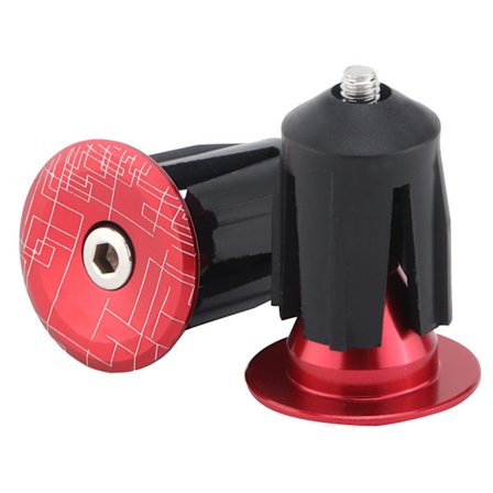 2-pack Cykelstyre Ändpluggar för Landsvägscykel Mountainbike Röd