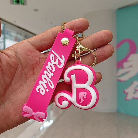 Vaaleanpunainen Barbie-avainnippu riipus Love Key Ring case Char