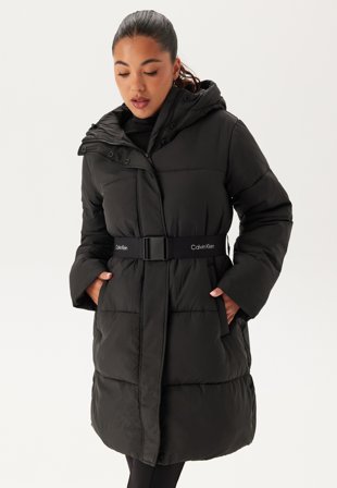 Calvin Klein Jeans Logo Belt Long Puffer BEH Ck Black Klær