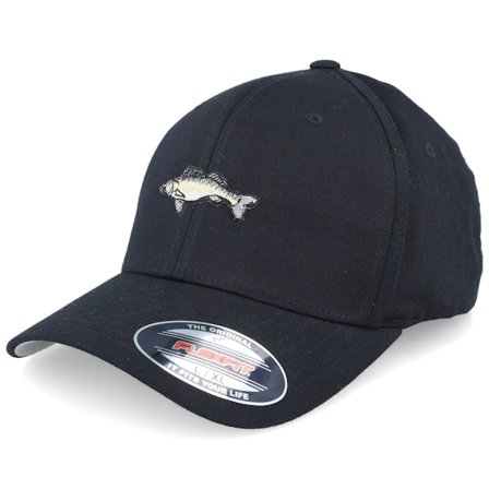 Skillfish - Tiny Zander Wooly Combed Black Flexfit Flexfit Black Cap - @ Hatstore