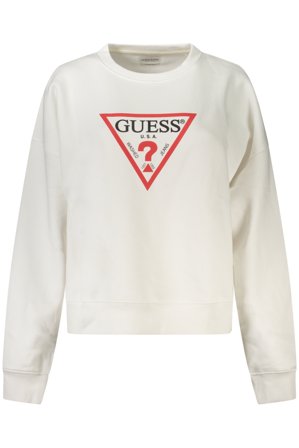 Guess Jeans Felpa Senza Zip Donna Bianco