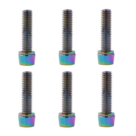 6-pack cykelbromsskruvar M5*18mm skruvcykelrotorskruvar