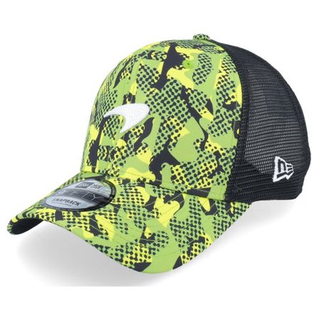 New Era - Motor Grön trucker Keps - McLaren F1 24 Camo 9FIFTY Neon Green Trucker @ Hatstore