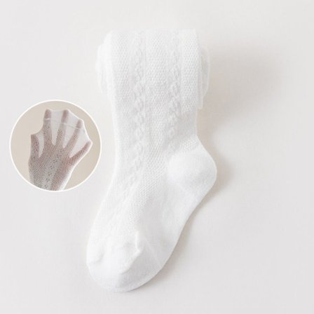 Hule strømpebukser bomullsstrømper MWHITE HVIT