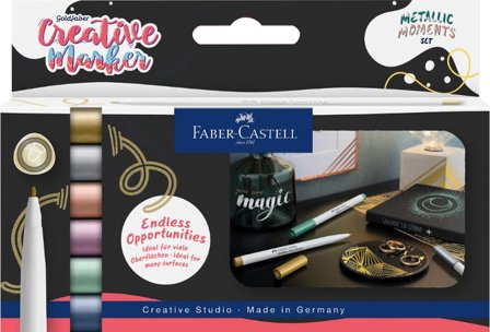 FABER-CASTELL Fiberpenna Metallic 6/fp - Lyreco - Skola och förskola - Pennor och tillbehör - Fiberpennor - Special
