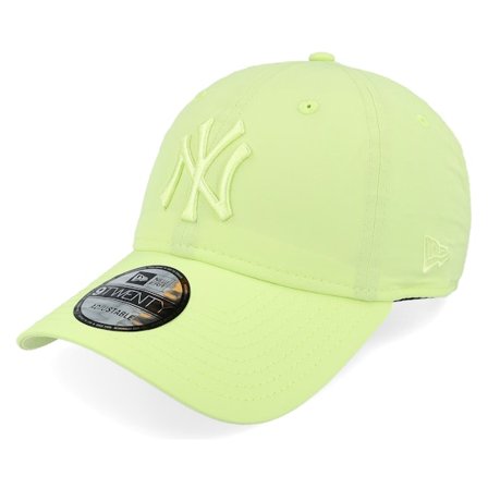 New Era - MLB Grøn unconstructed Kasket - New York Yankees Nylon 9TWENTY Neon Light Green Dad Cap @ Hatstore