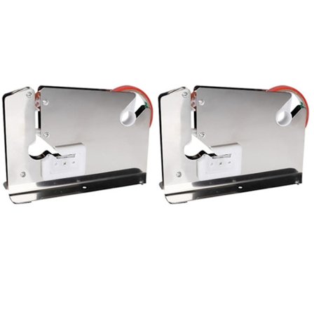 2x rostfritt stål Supermarket Bag Sealer Tape Cut Machine DXGHC