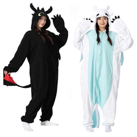 Eläin Kigurumi Pyjama Halloween Onesie Aikuisten Sarjakuva Hampaaton Pyjama Cosplay Juhlat Naisten Kotiasu