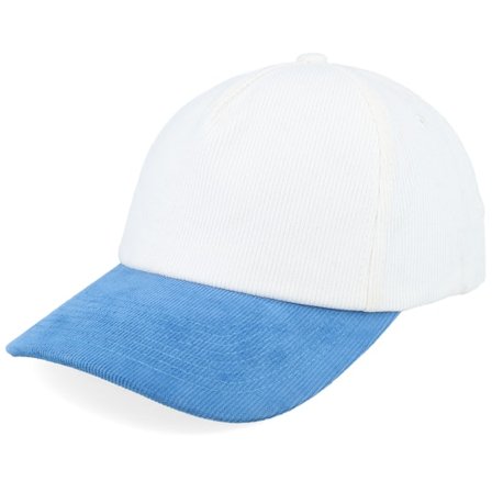 Equip - Blanc adjustable Casquette - Blank Corduroy Off White/Sky Blue A-Frame Golfer @ Hatstore