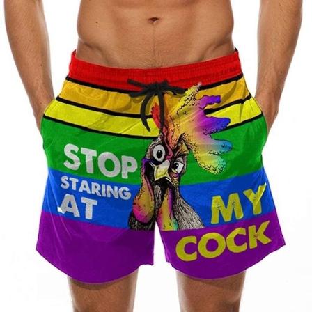 Printed för män sommarlovsshorts style 1 M
